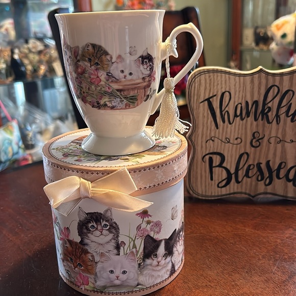 Kitty Cat Kitten Mug Cup with Gift Box New Never Used Delton Products - Picture 2 of 10